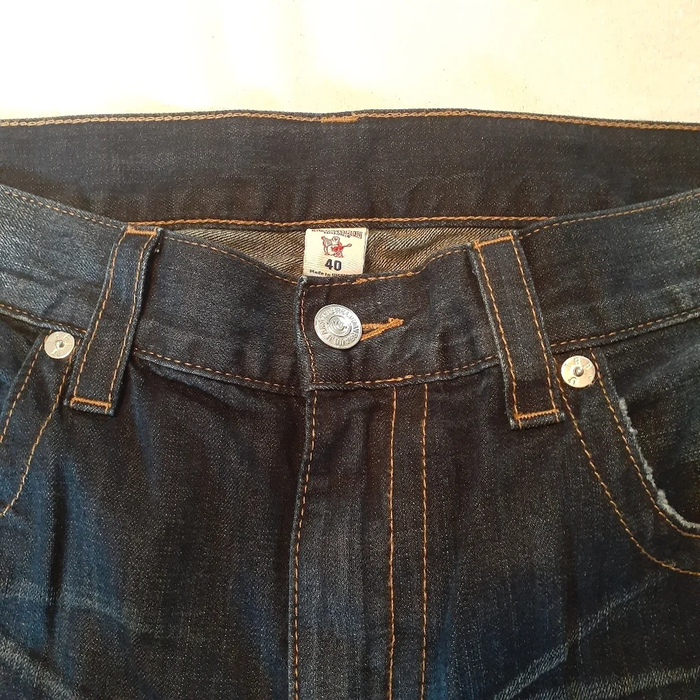 🛍True Religion Ricky Men's World Tour Straight Leg Blue Jeans Sz 40X34